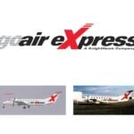 This logo was designed for GoAir Express, a subsidiary of KnightHawk Inc, a transportation company. It had to apply to the aircraft and to all other corporate collateral including signage, brochures, and schedules.