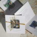 A good friend and copywriter was getting married later on in life and in the process of writing her own wedding invitation compared the two getting married to vintage wine... aging beautifully. The invitations were done in the same spirit...