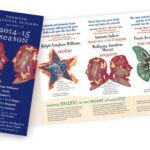 I developed illustrations that represent each of the concerts that the Toronto Classical Singers were doing for this brochure. I particularly liked the competitive skew of the Mozart and Salieri pieces that were being presented at the same concert and did the illustration to reflect the alleged conflict between the two composers. (probably not true but it makes for a good story...)