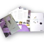Corporate brochure and inserts for an engineering firm, Inviro Engineered Systems Ltd. The format allows for a flexible approach to the number and type of descriptive insertions which detail the different services offered by the company. The basic folder contains a stitched in 'generic' description section that introduces the company, and a place to put an introductory letter and business card.