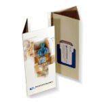 Riverfront Medical Services needed a mini brochure that would act as a smaller, simpler synopsis of their services that could be left behind with new prospects. This was not meant to replace their much more detailed pocket folder which was offered when a new client was officially 'signed up'. The folder also features business card slits and is small enough to be mailed in a standard # 10 envelope.
