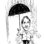 black and white magazine illustration - ink