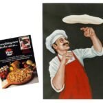 Gouache. Spot illustration of a pizza maker for Cintar Graphics, the agency working with Pizza Hut at the time this was done. They specialized in servicing food clients and I worked on a number of other illustration projects for them, especially food illustrations for Uncle Ben's products. The agency did the all the graphics in this instance.