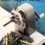 This was another cover for the Office Supplies Business magazine featuring a dimensional illustration made from a pencil sharpener. The final image was a staged black and white photograph that was hand tinted to add colour.