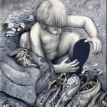 This was another illustration for the City of Mississauga activity brochure. This shows a child learning to sort things of a similar nature into categories of his own choosing.